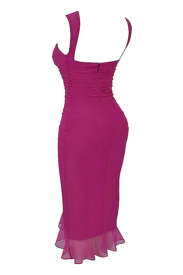 Image of Kelsey | Women's Sleeveless Bodycon Midi Dress