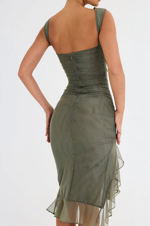 Image of Kelsey | Women's Sleeveless Bodycon Midi Dress