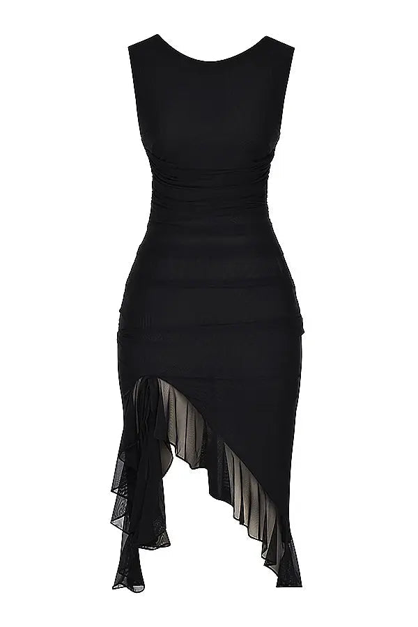 Image of Kelsey | Women's Sleeveless Bodycon Midi Dress