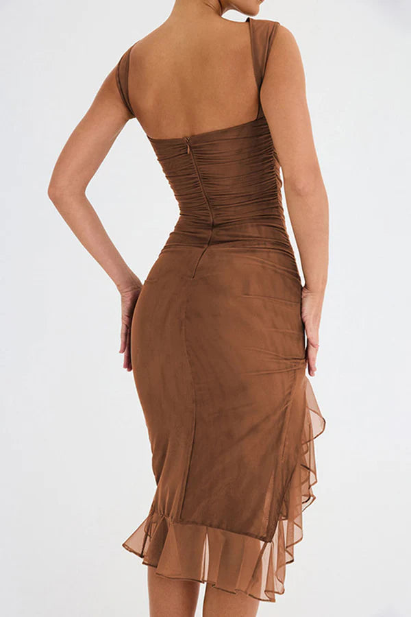 Image of Kelsey | Women's Sleeveless Bodycon Midi Dress