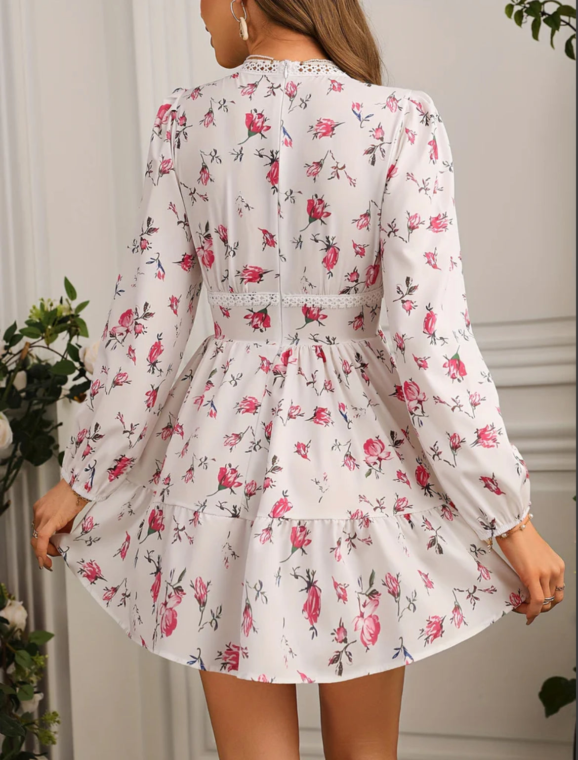 Image of Kelsey | Women's V-Neck A-Line Mini Dress