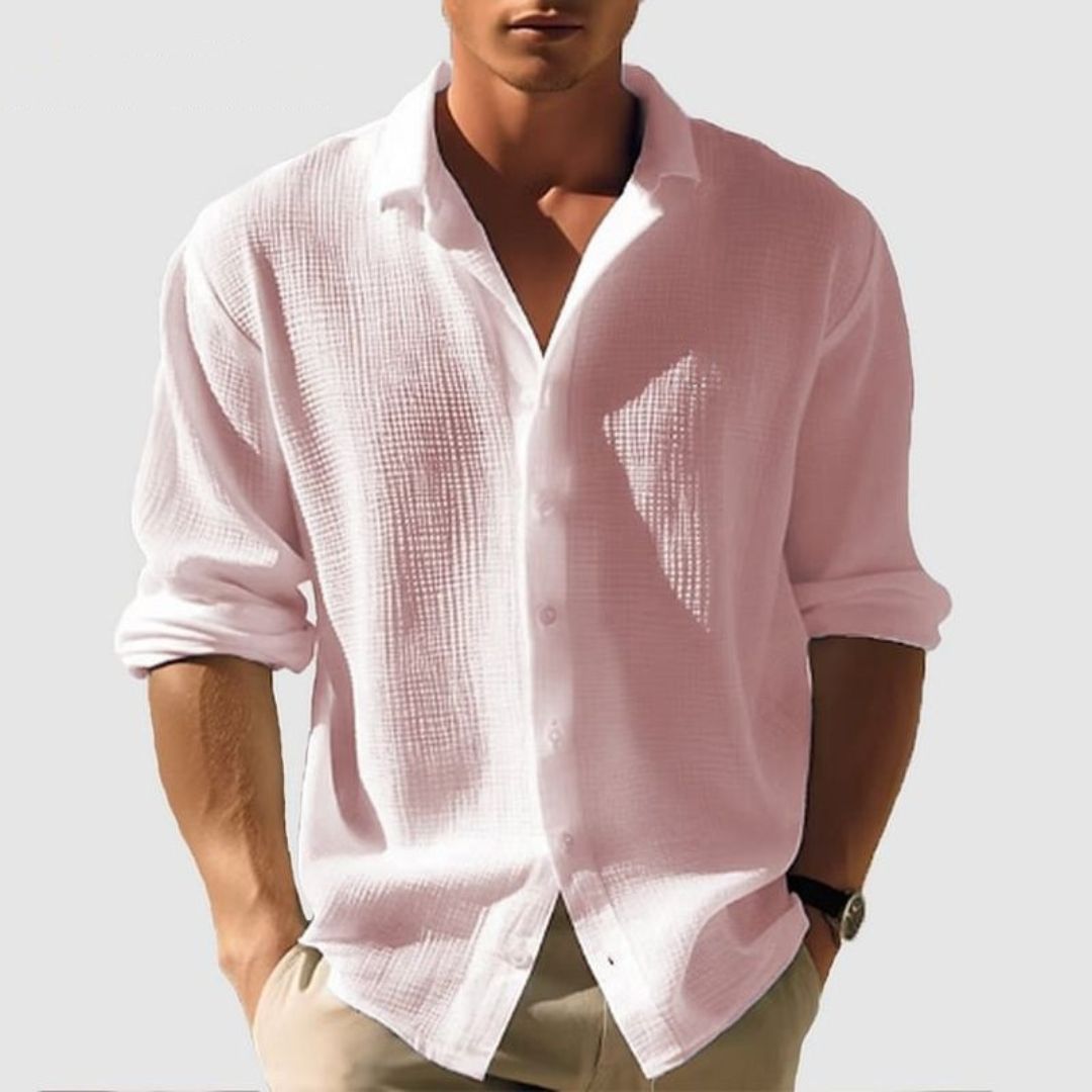 Image of Kelvin | Men's Long Sleeve Button-Down Shirt