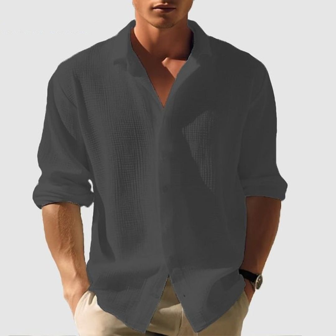 Image of Kelvin | Men's Long Sleeve Button-Down Shirt