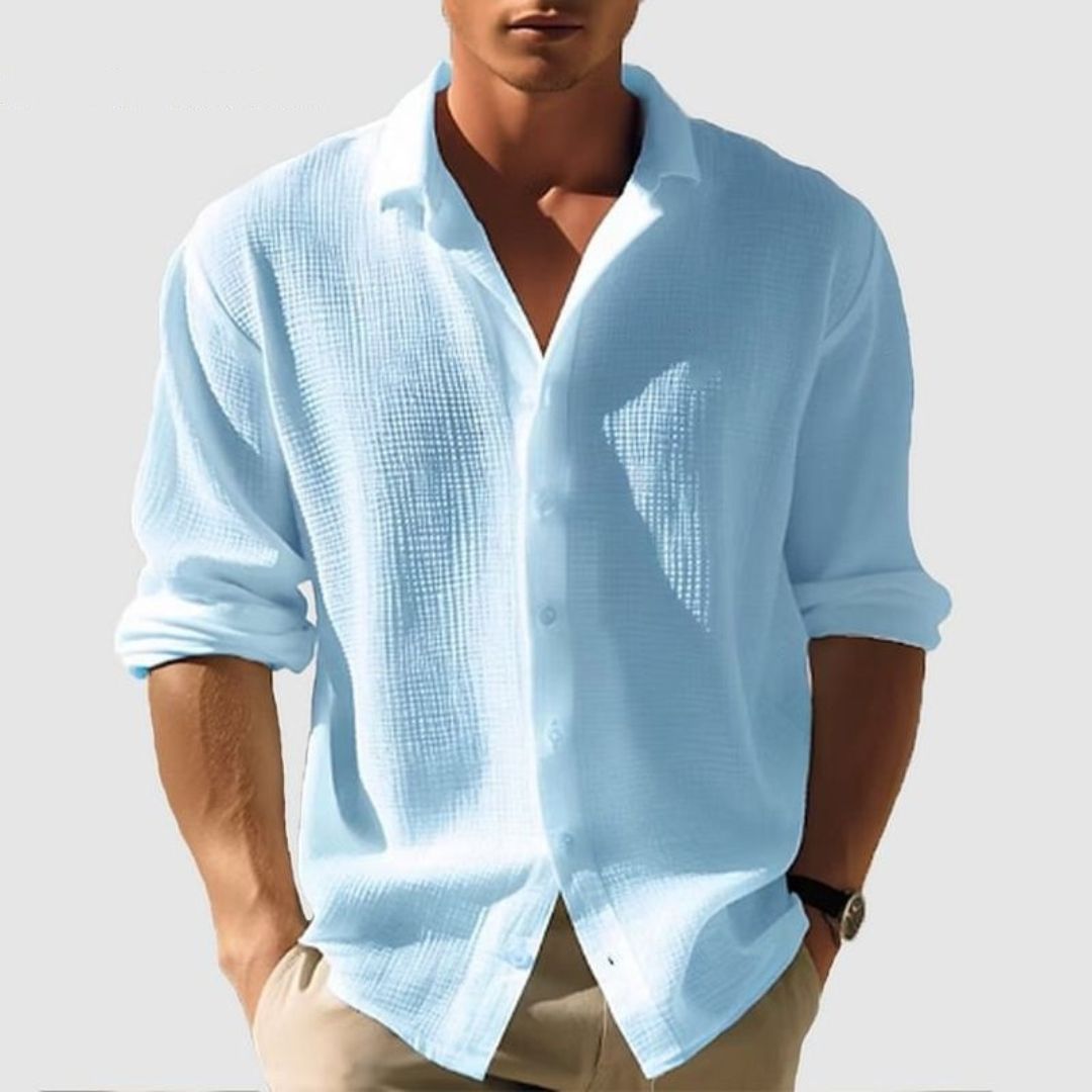 Image of Kelvin | Men's Long Sleeve Button-Down Shirt