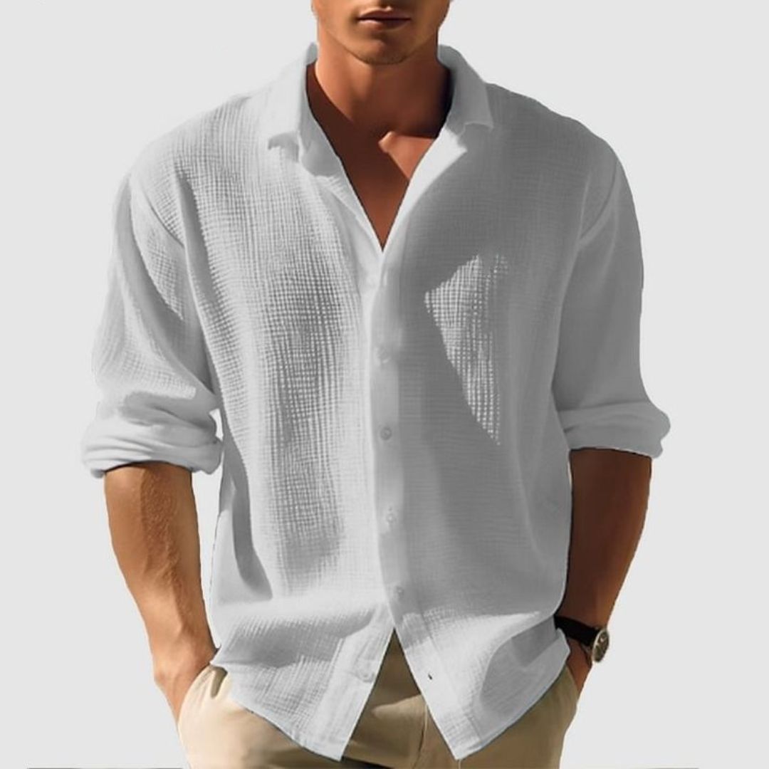 Image of Kelvin | Men's Long Sleeve Button-Down Shirt