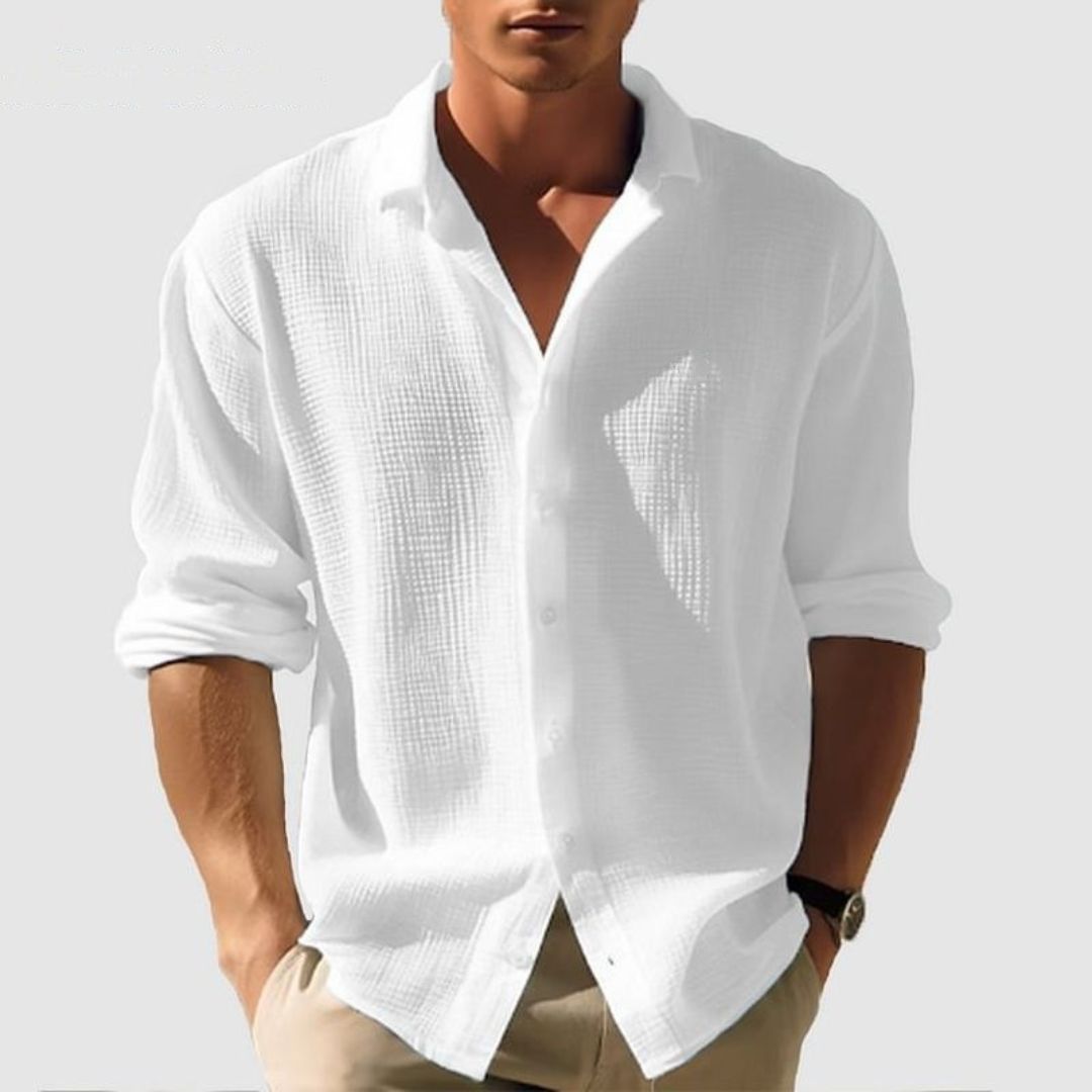 Image of Kelvin | Men's Long Sleeve Button-Down Shirt