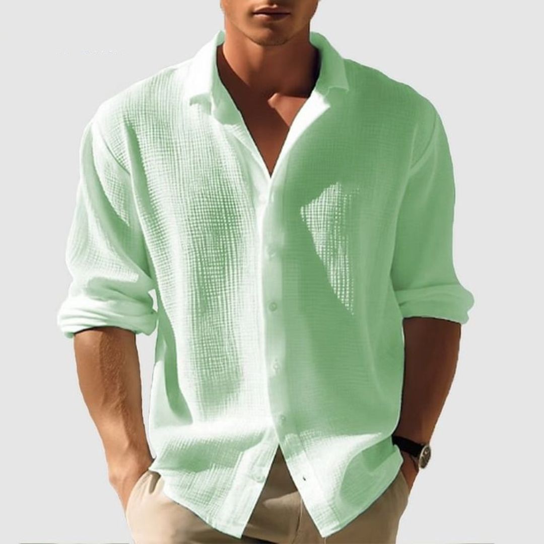 Image of Kelvin | Men's Long Sleeve Button-Down Shirt