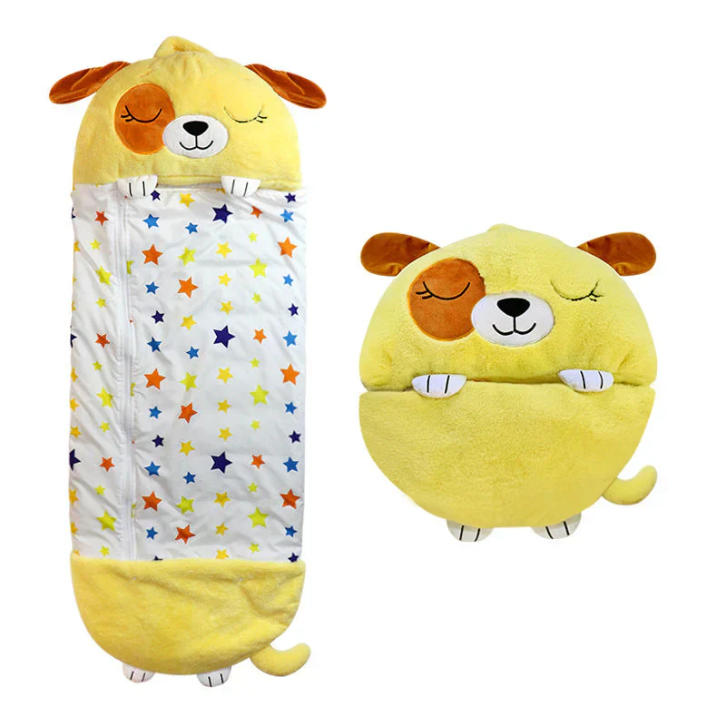 Kids' 2-in-1 Sleeping Bag & Cuddle Toy
