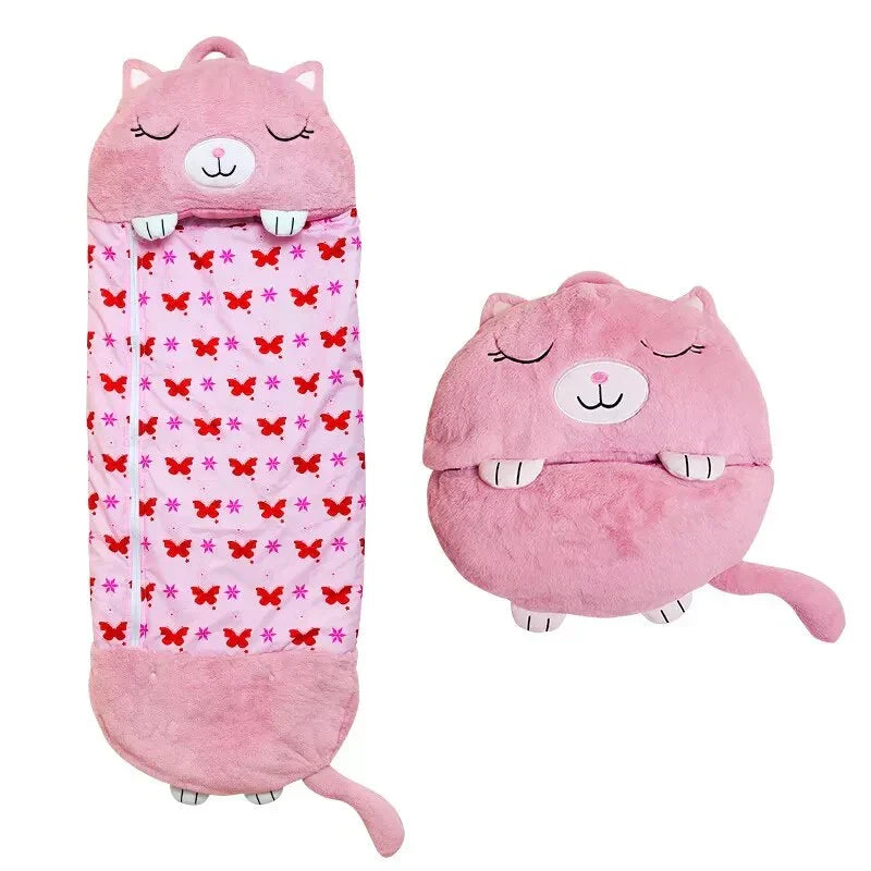 Kids' 2-in-1 Sleeping Bag & Cuddle Toy