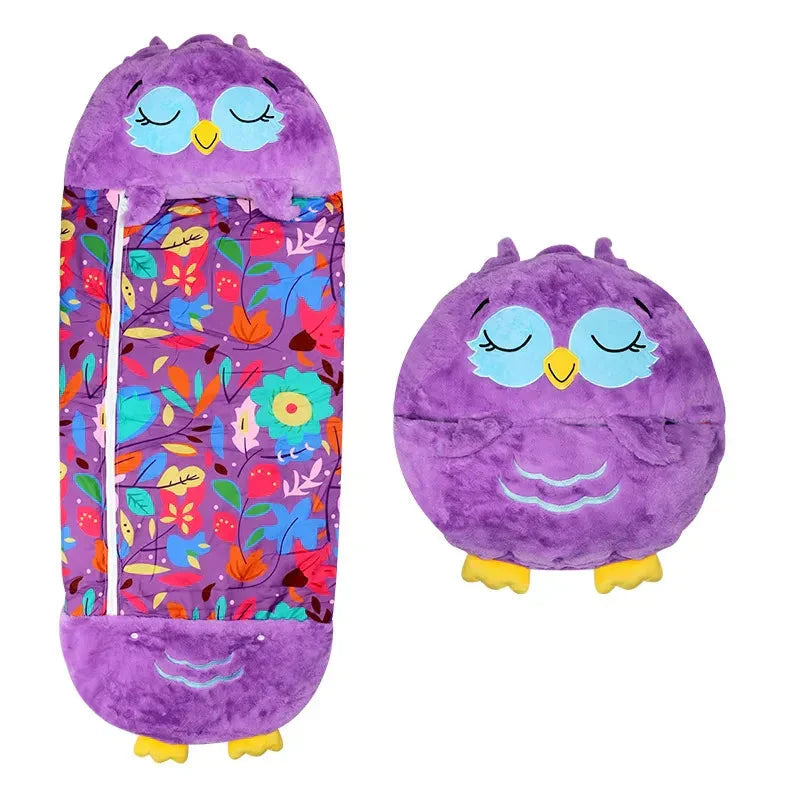 Kids' 2-in-1 Sleeping Bag & Cuddle Toy