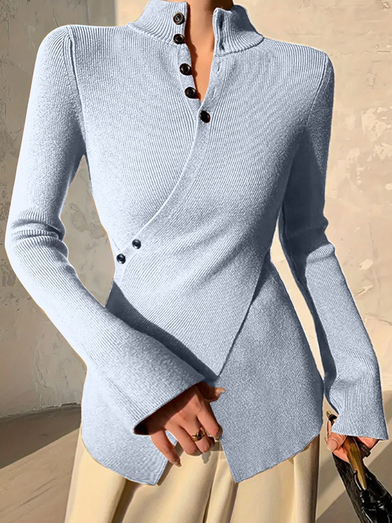 Image of Kim | Women's Wrap Long Sleeve Sweater