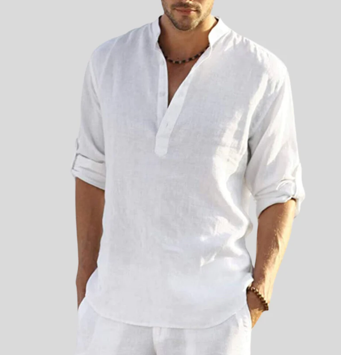 Image of Kirk | Men's Long Sleeve Henley Shirt