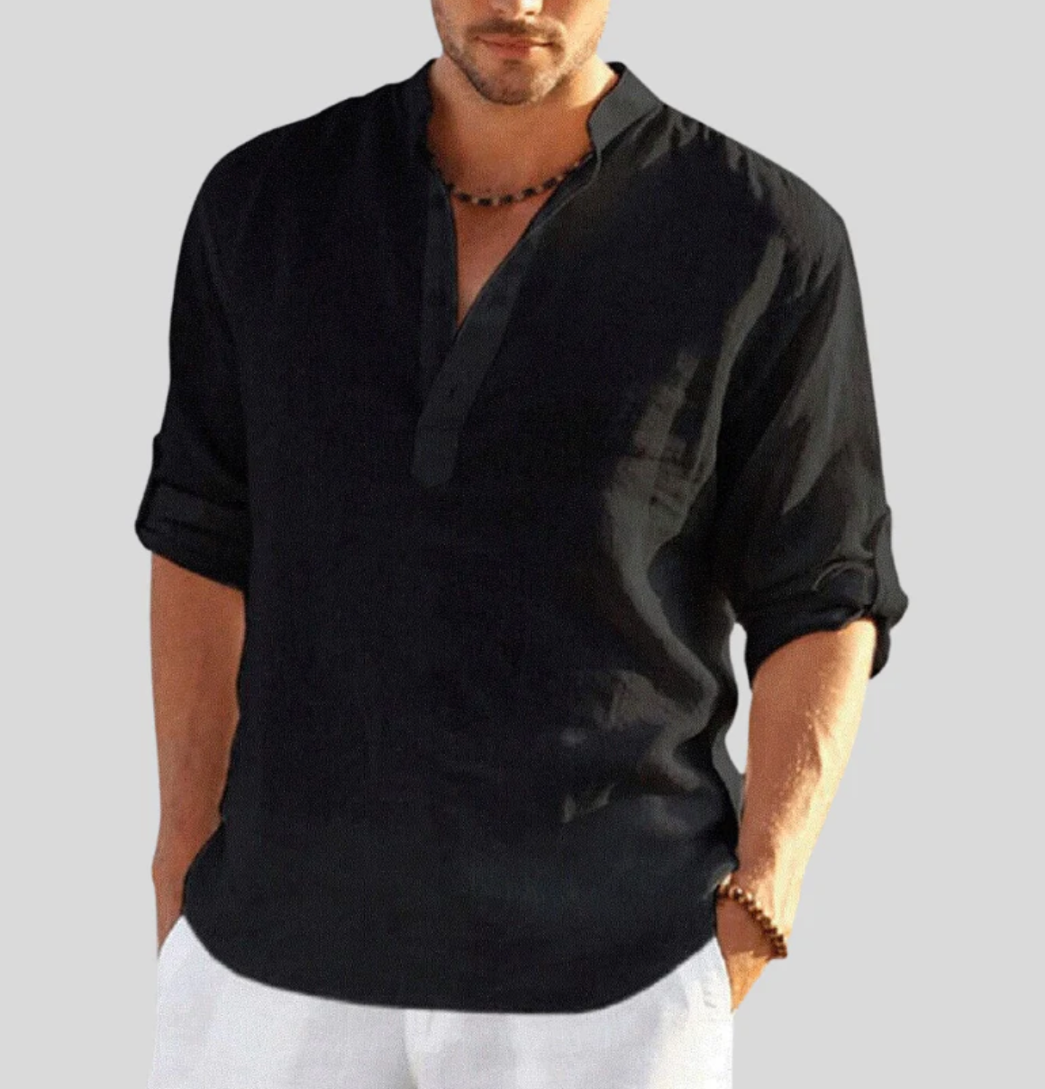 Image of Kirk | Men's Long Sleeve Henley Shirt