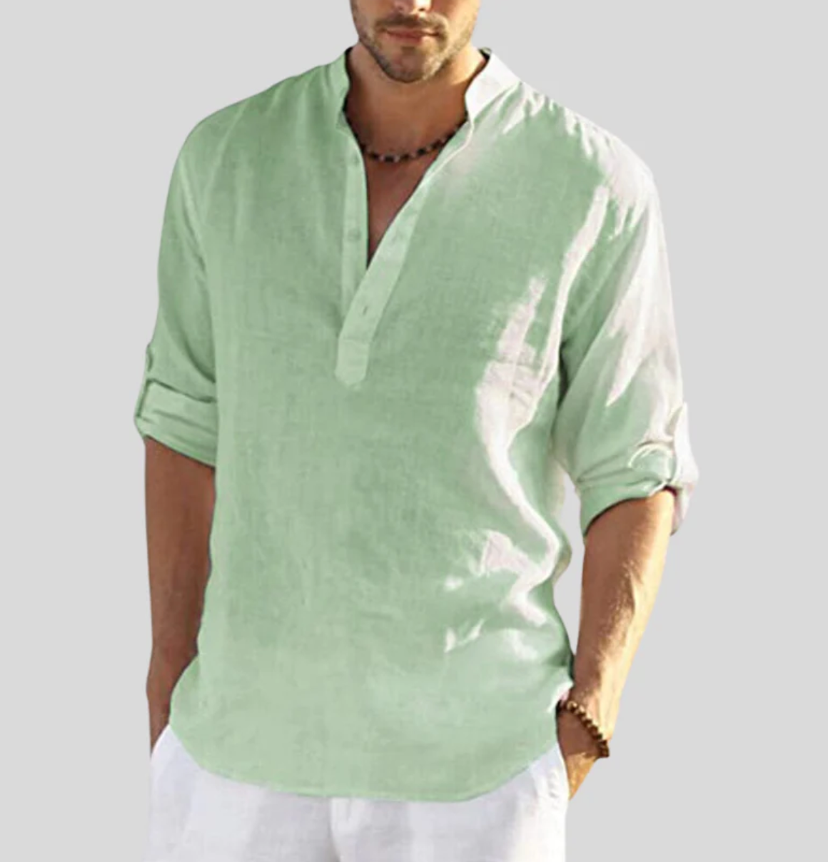 Image of Kirk | Men's Long Sleeve Henley Shirt