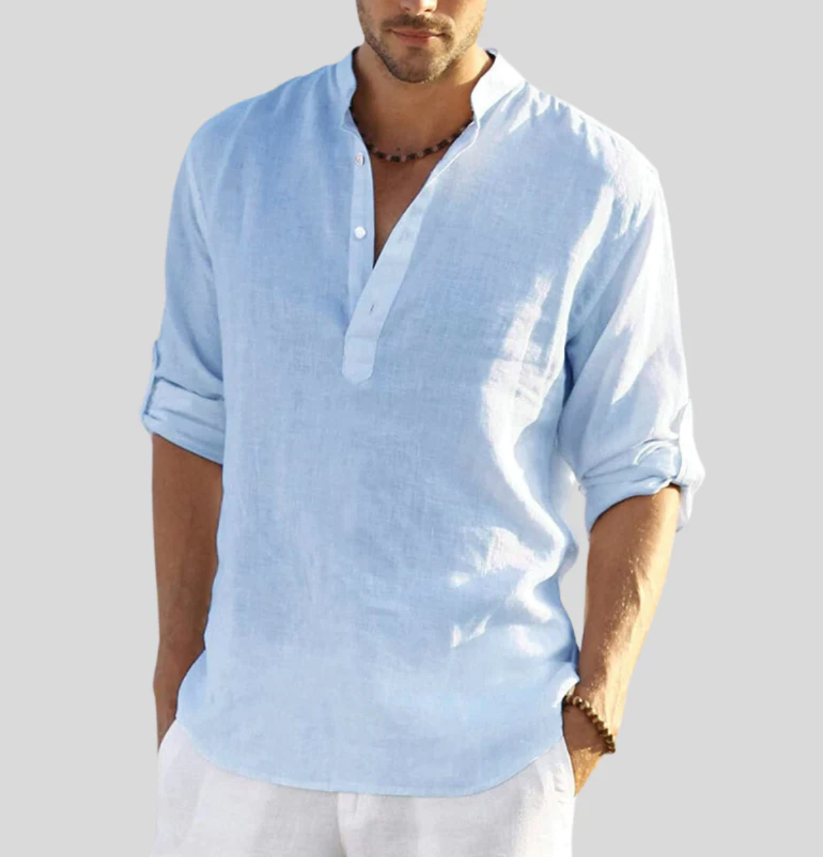 Image of Kirk | Men's Long Sleeve Henley Shirt