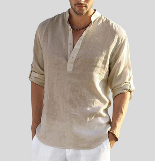 Image of Kirk | Men's Long Sleeve Henley Shirt