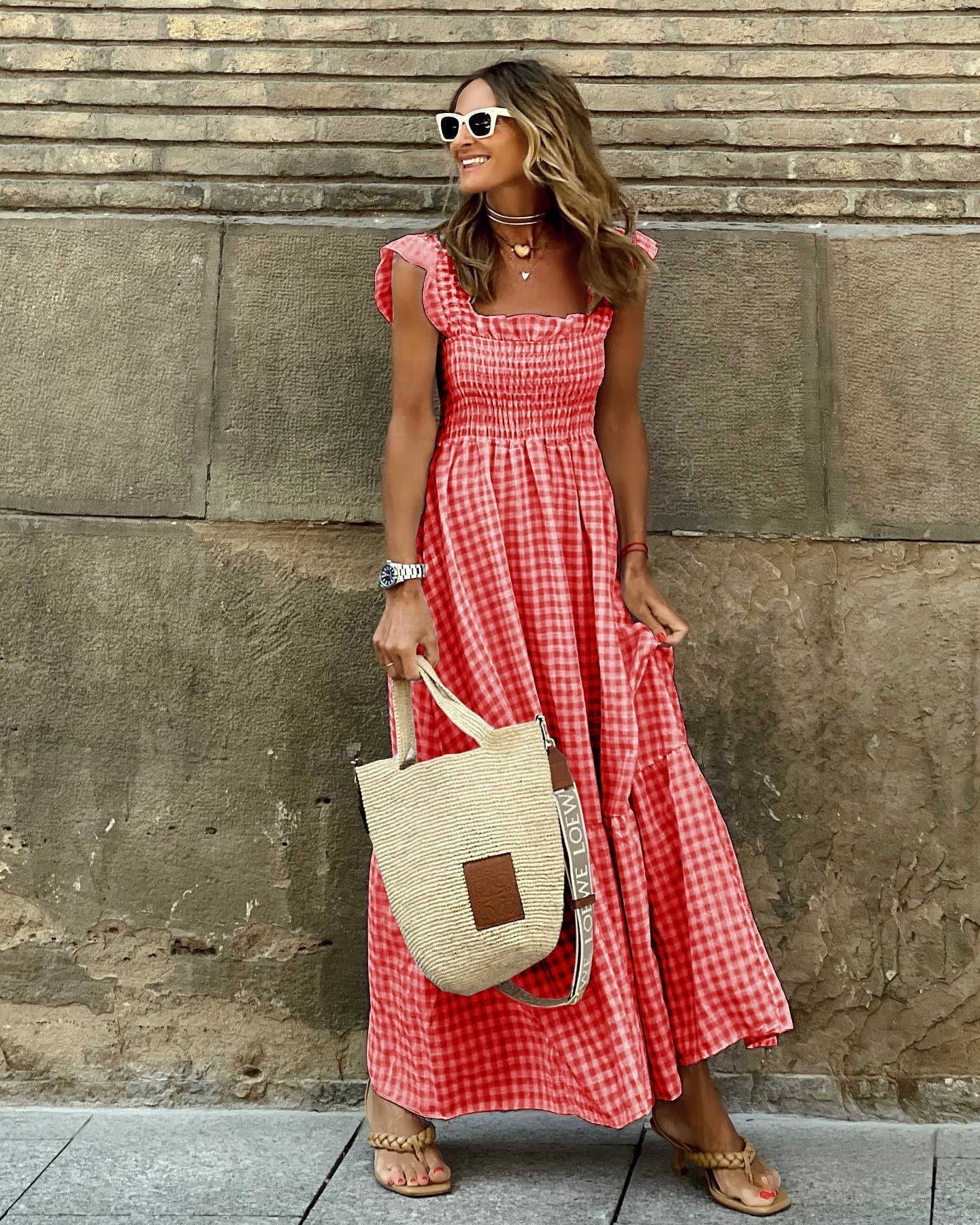 Image of Krista | Women's Sleeveless Tiered Maxi Dress