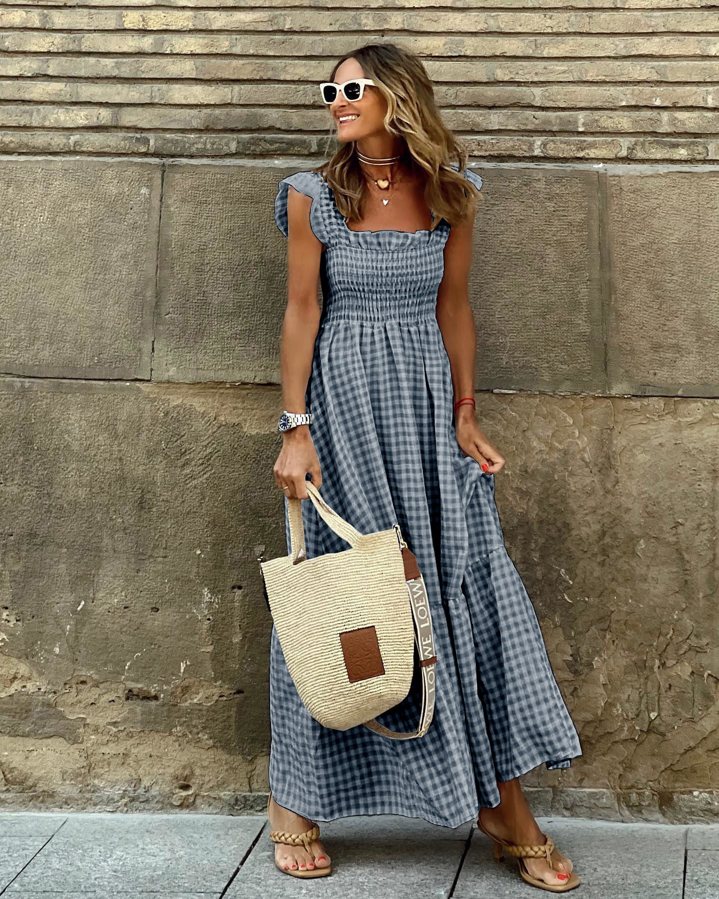 Image of Krista | Women's Sleeveless Tiered Maxi Dress