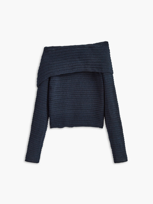 Image of Kristen | Women's Off-the-Shoulder Fitted Sweater