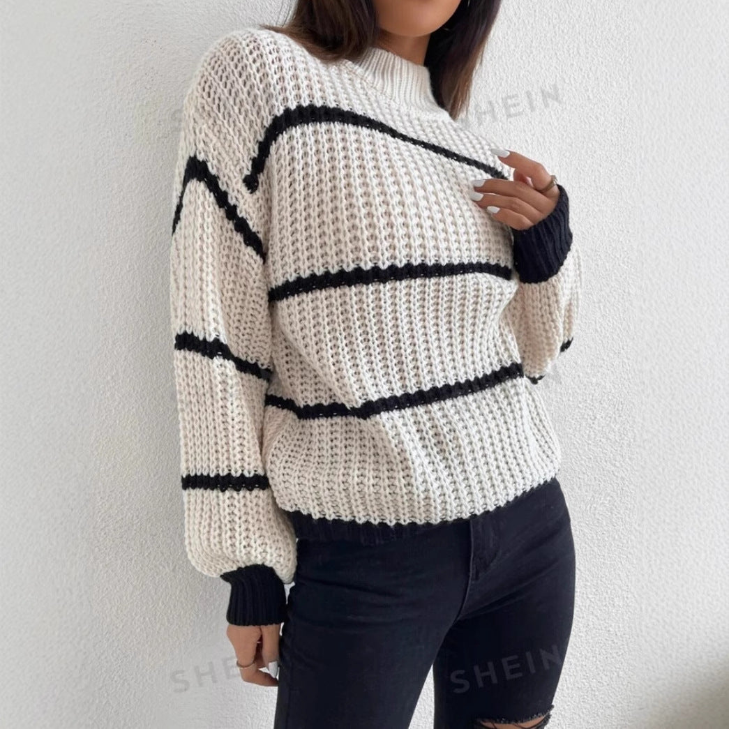 Image of Kristen | Women's Striped Crew Neck Sweater