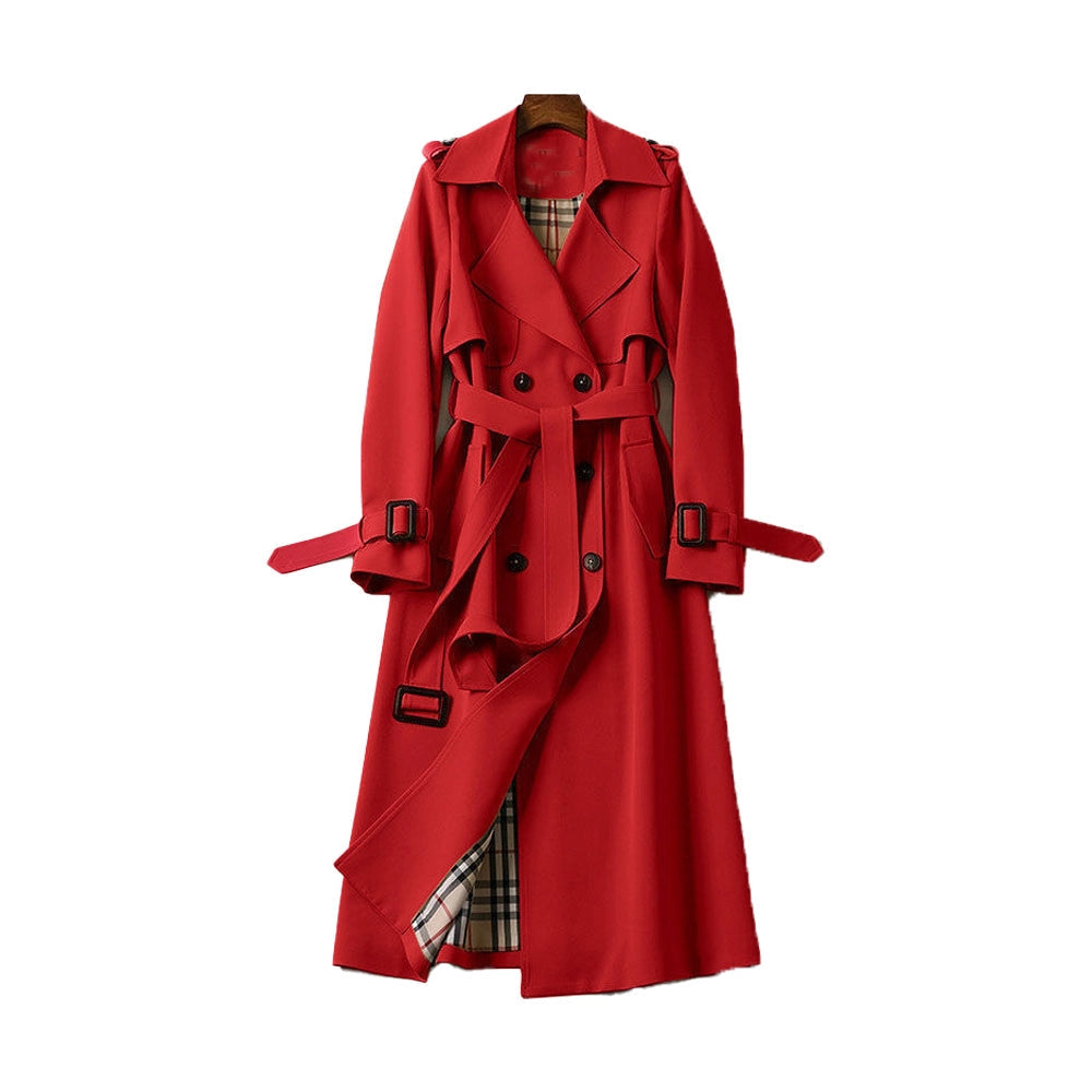 Image of Kristin | Women's Belted Long Trench Coat
