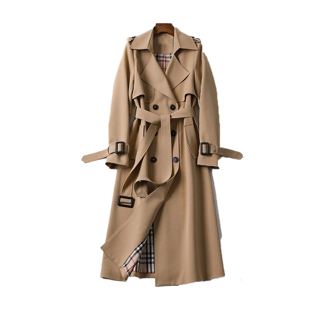 Image of Kristin | Women's Belted Long Trench Coat