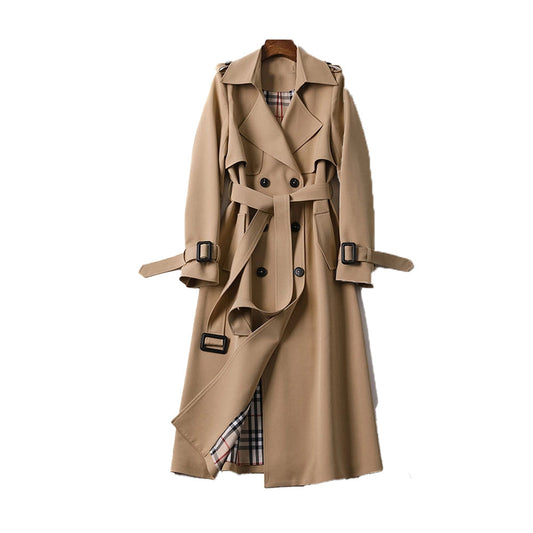 Image of Kristin | Women's Belted Long Trench Coat