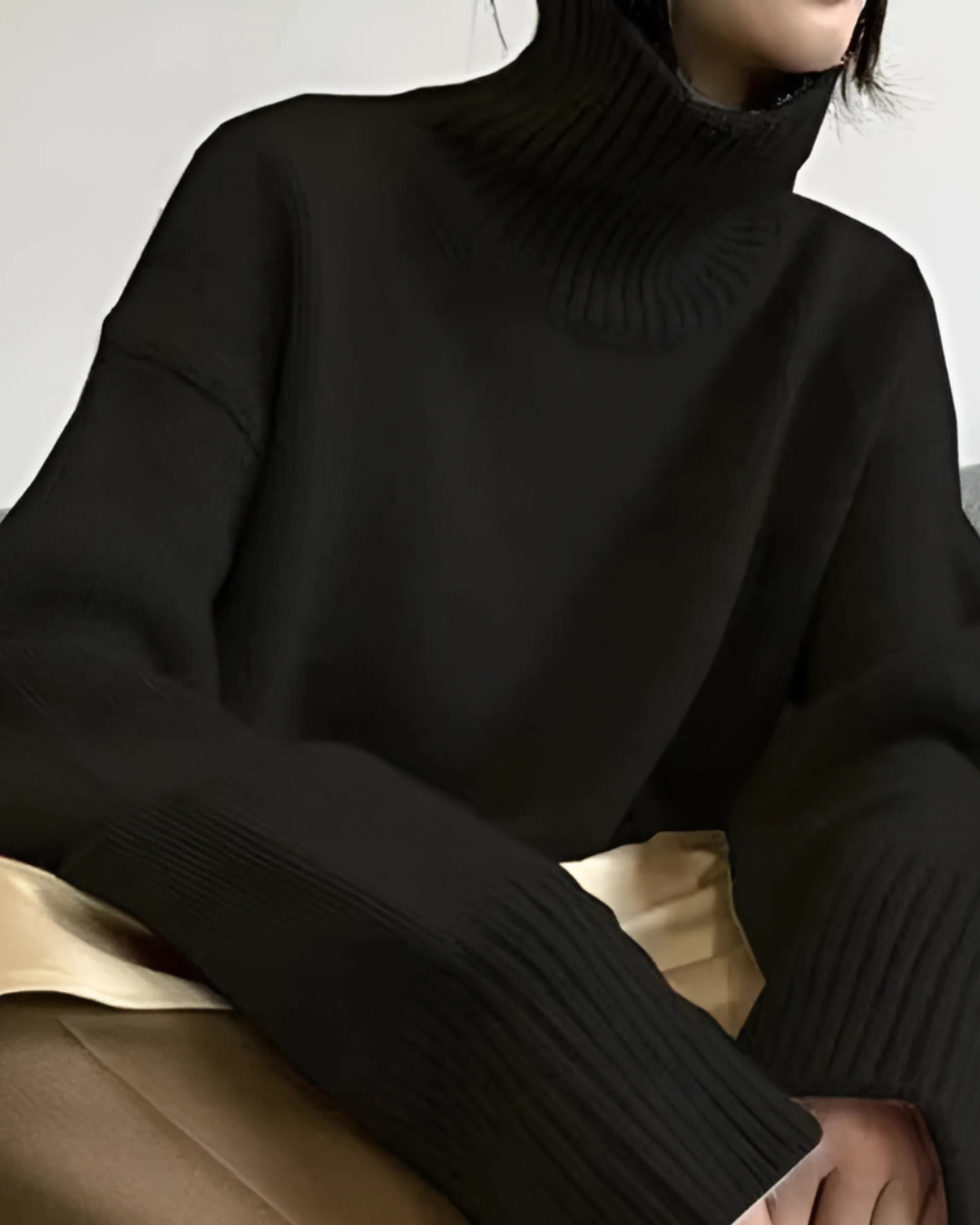Image of Kylie | Women's Oversized Turtleneck Sweater
