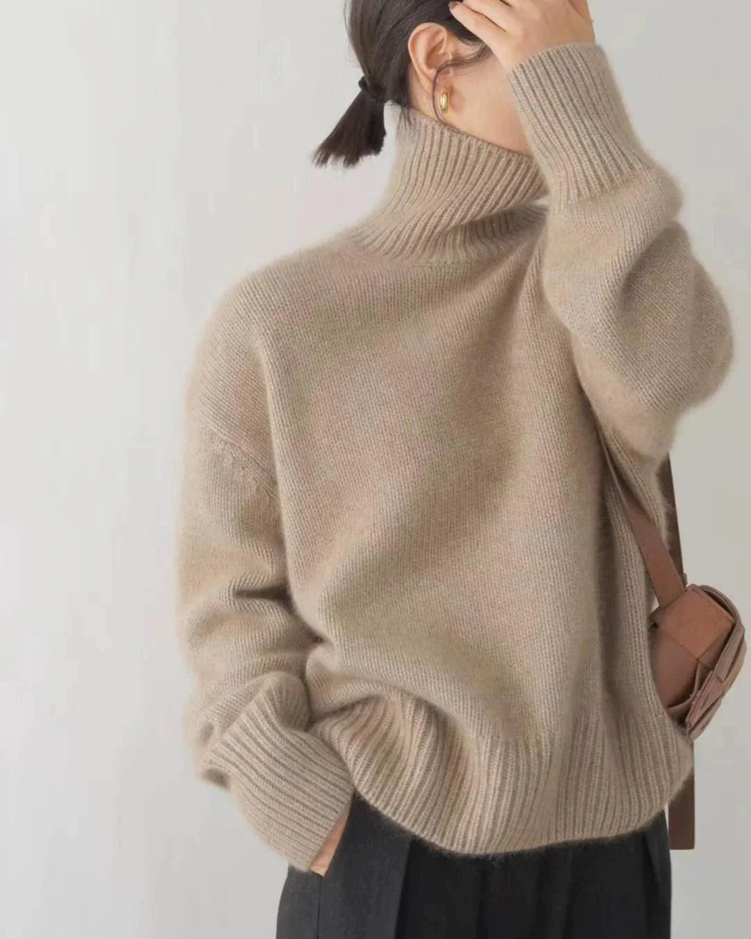 Image of Kylie | Women's Oversized Turtleneck Sweater