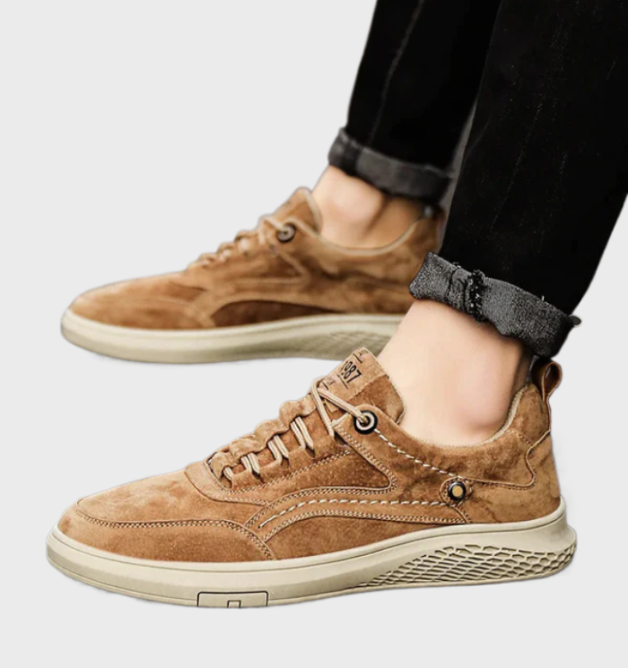Lace-Up Leather Sneakers