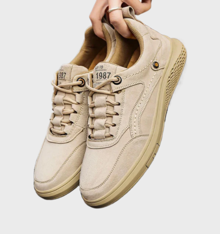Lace-Up Leather Sneakers