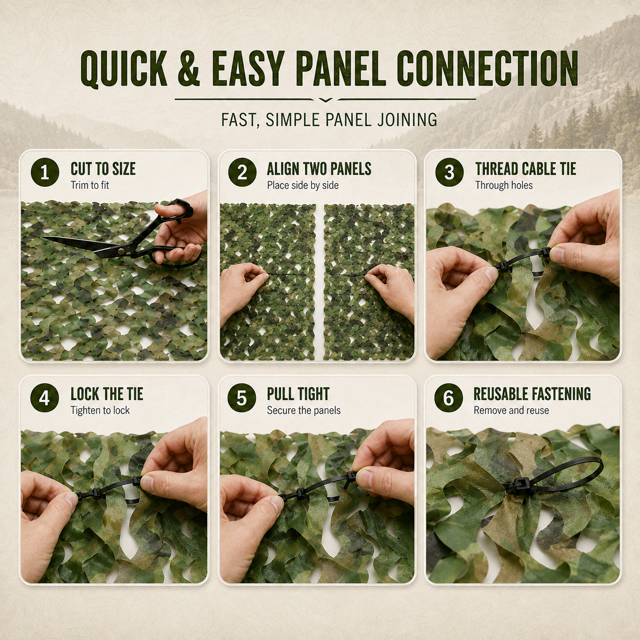 Large Camouflage Mesh Roll