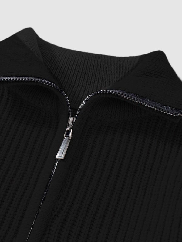 Image of Lawrence | Men's Quarter-Zip Ribbed Knit Sweater