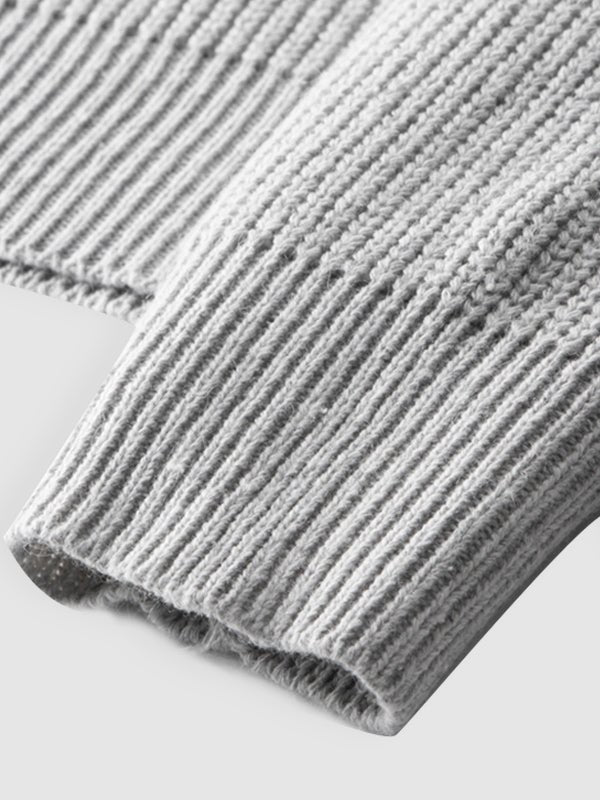 Image of Lawrence | Men's Quarter-Zip Ribbed Knit Sweater