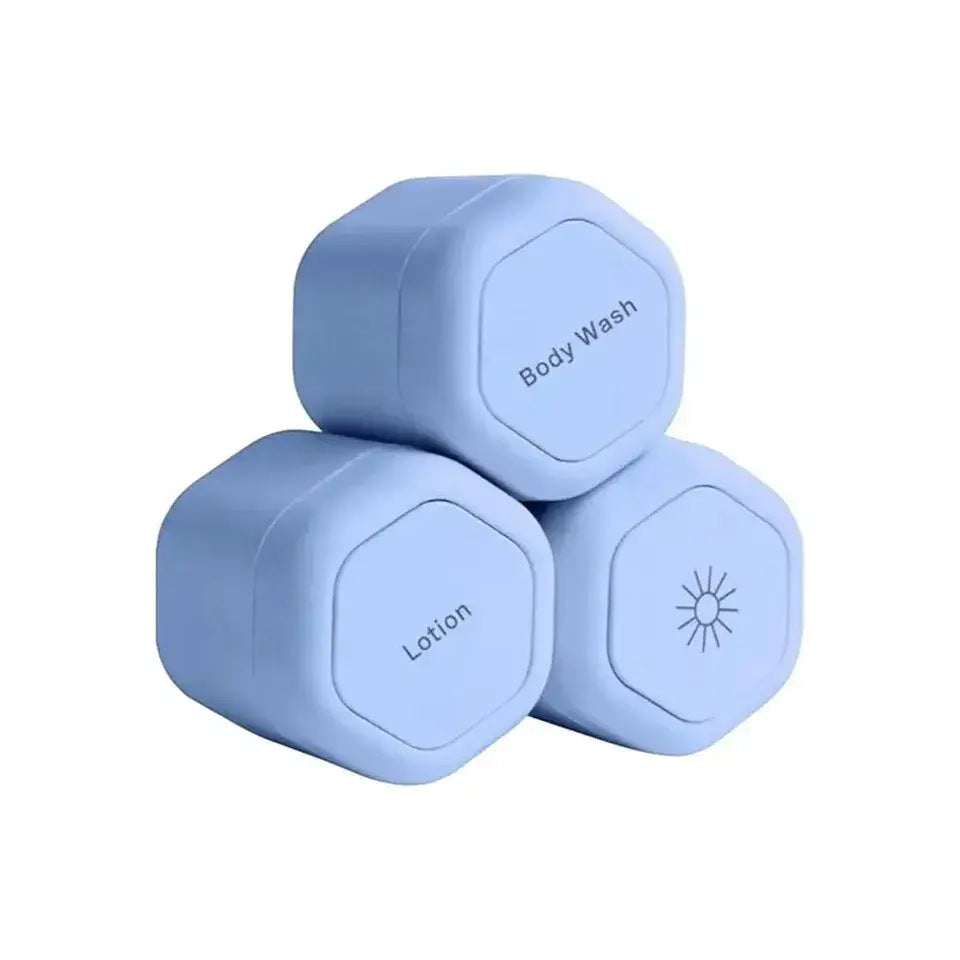 Leakproof Stackable Silicone Travel Toiletry Jars