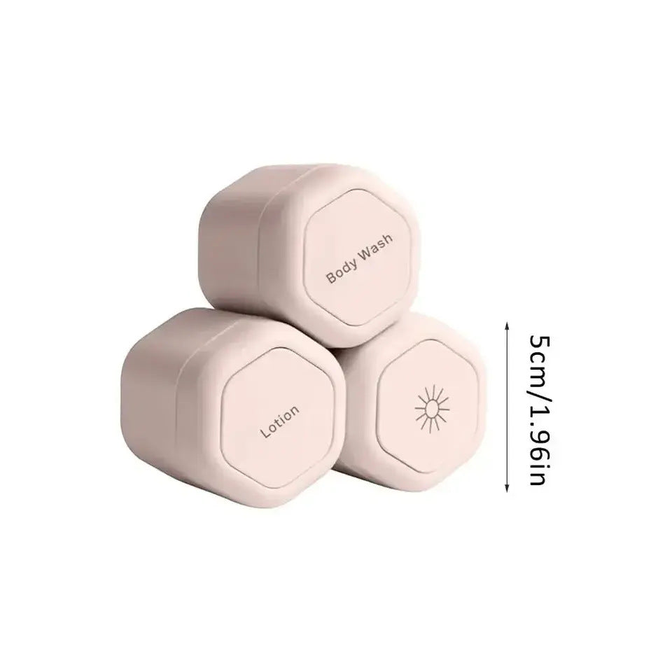 Leakproof Stackable Silicone Travel Toiletry Jars