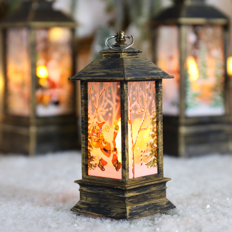 LED Lighted Rotating Christmas Lantern