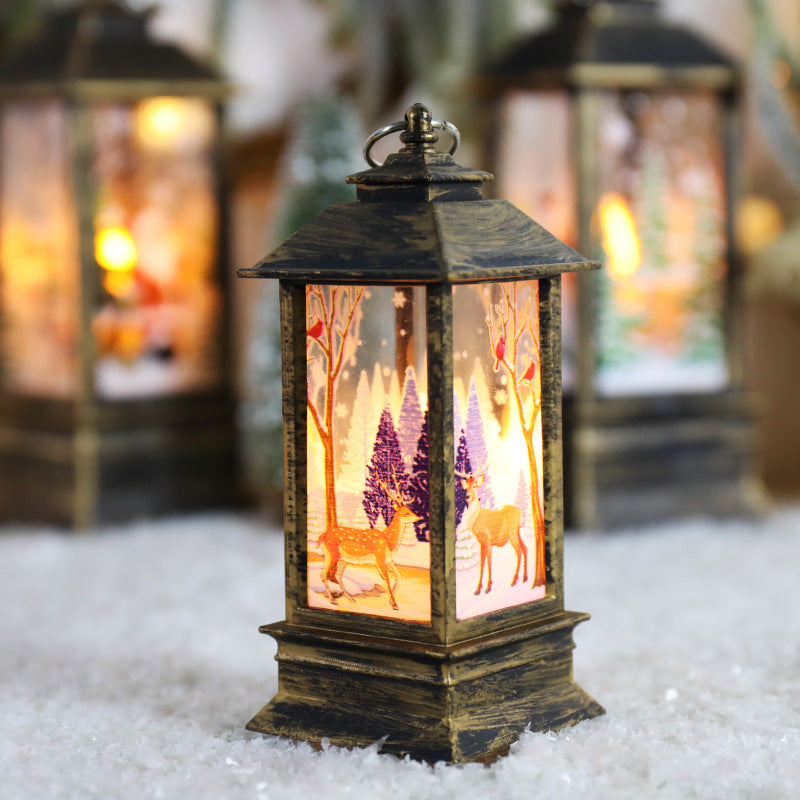 LED Lighted Rotating Christmas Lantern