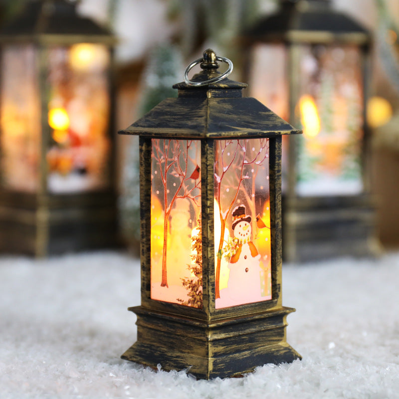 LED Lighted Rotating Christmas Lantern