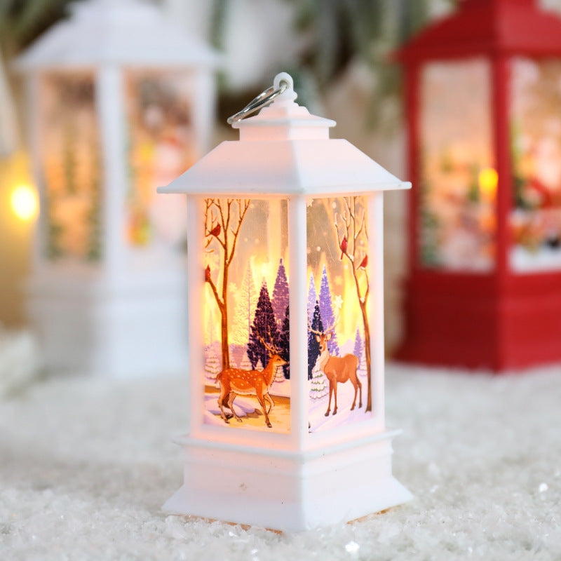 LED Lighted Rotating Christmas Lantern