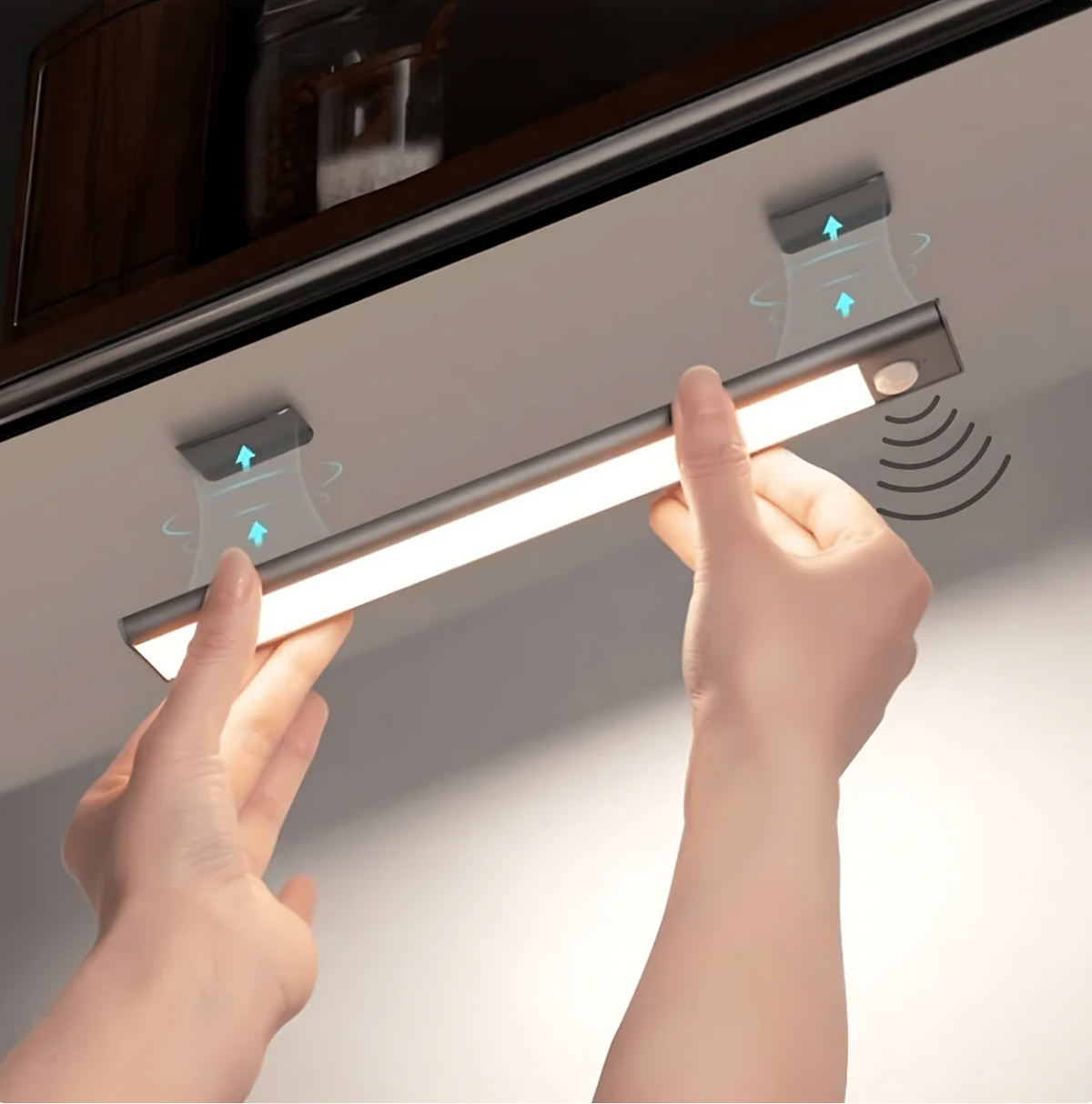 LED Under-Cabinet Light with Motion Sensor - Magnetic No-Drill Mount