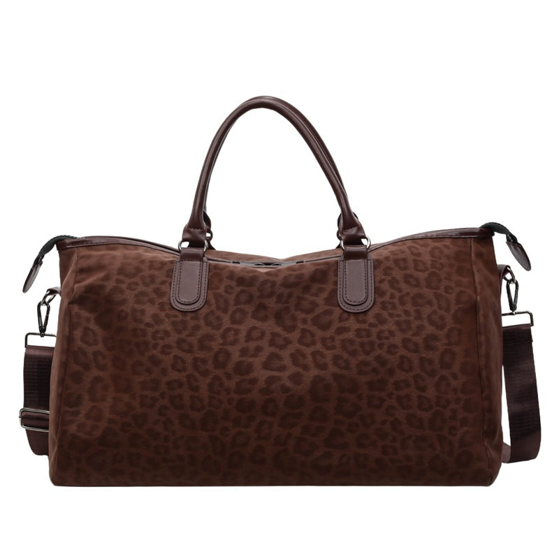 Leopard Print Travel Duffel Bag