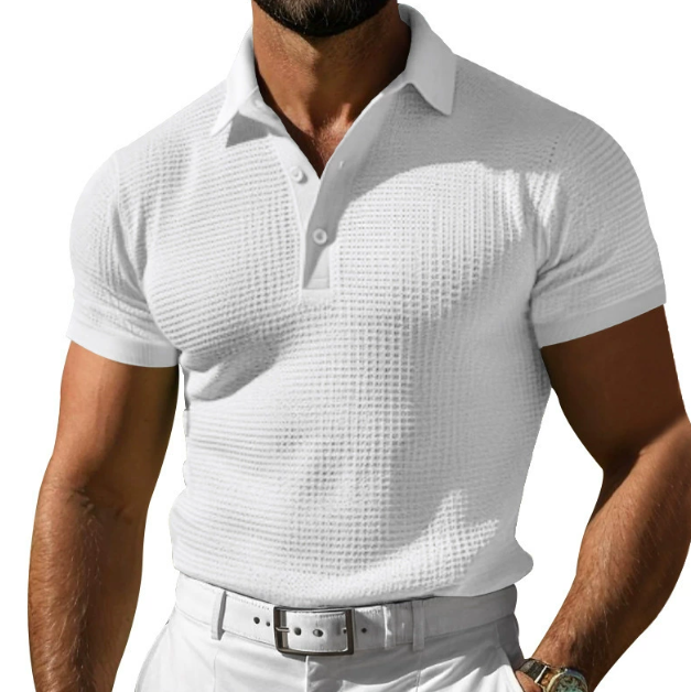 Image of Lewis | Men's Textured Regular Fit Polo Shirt
