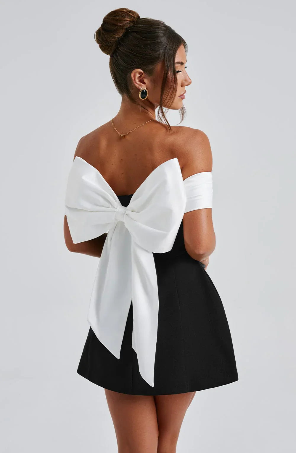Image of Libby | Women's Off-Shoulder A-Line Mini Dress