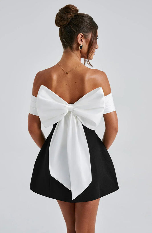 Image of Libby | Women's Off-Shoulder A-Line Mini Dress