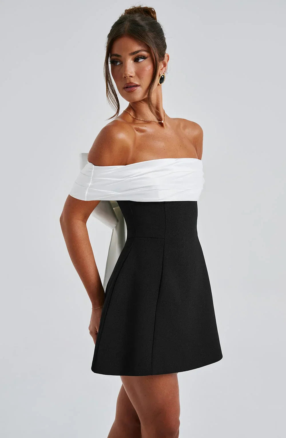 Image of Libby | Women's Off-Shoulder A-Line Mini Dress