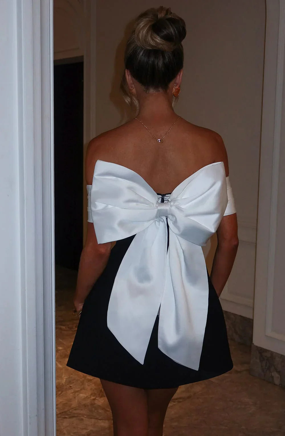 Image of Libby | Women's Off-Shoulder A-Line Mini Dress