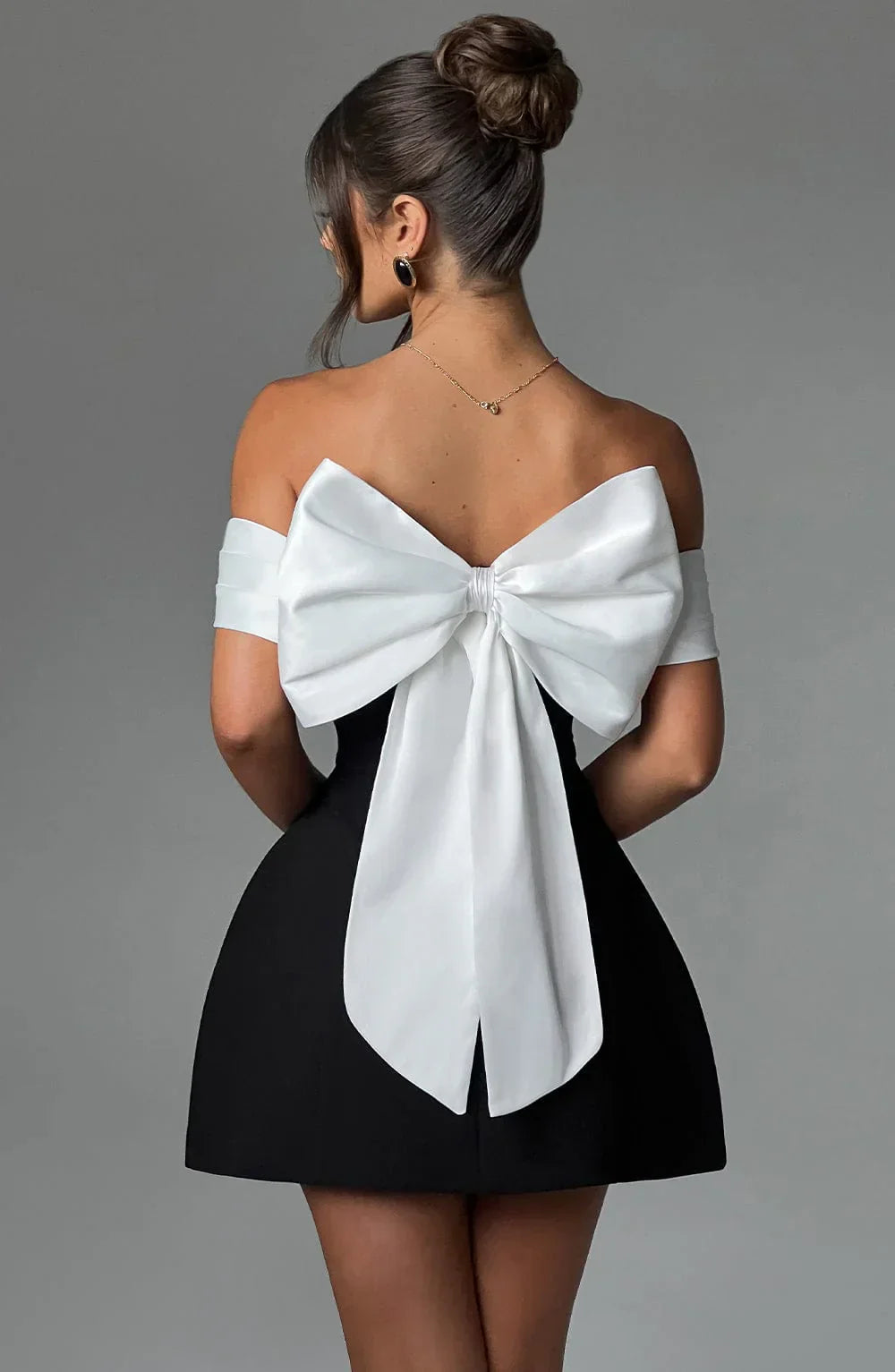 Image of Libby | Women's Off-Shoulder A-Line Mini Dress