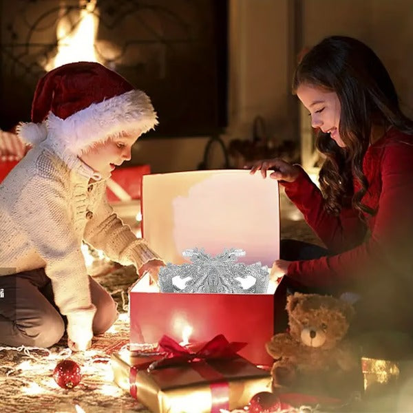 Lighted Christmas Tree Topper with LED Snowflake Projector