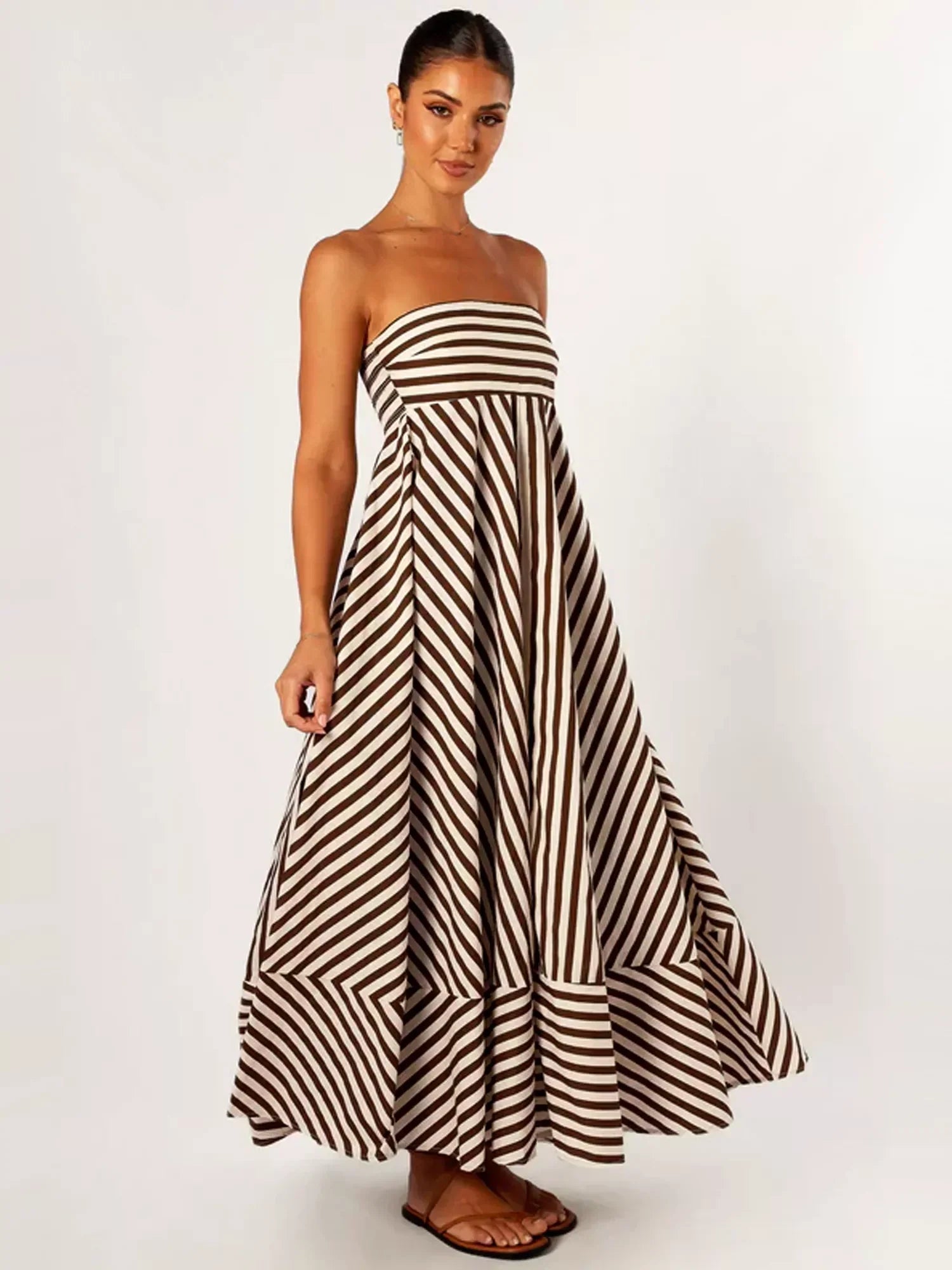 Image of Lilly | Women's Strapless A-Line Maxi Dress